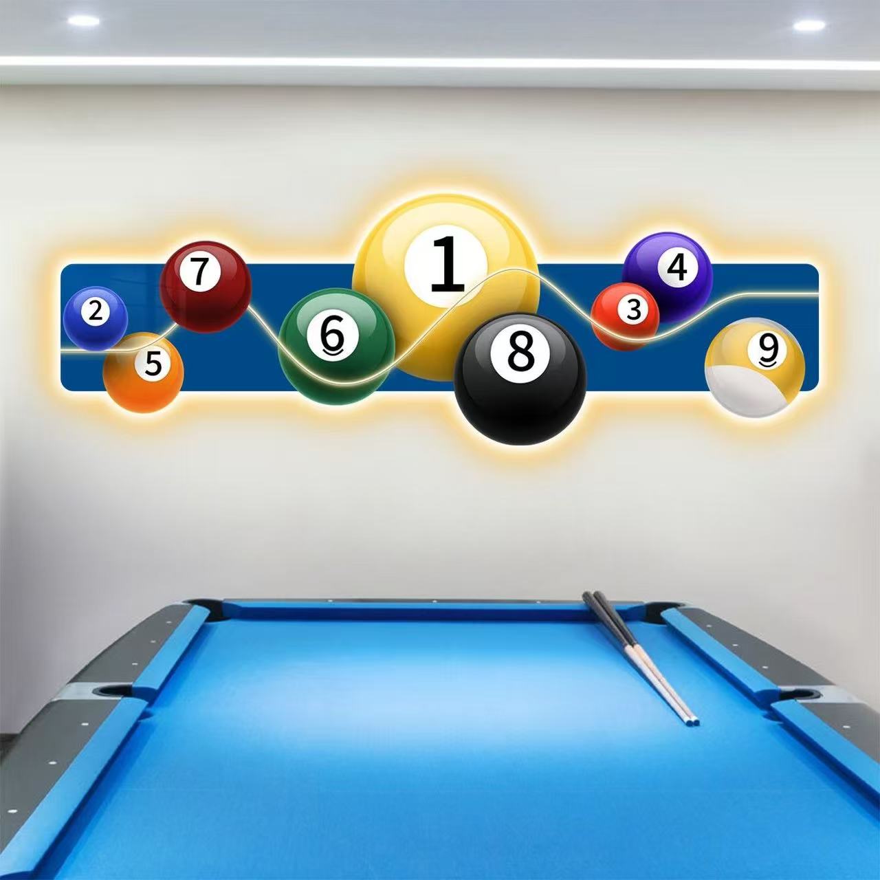 Table Tennis Background - Pintura Decorativa para Salón de Billar,
