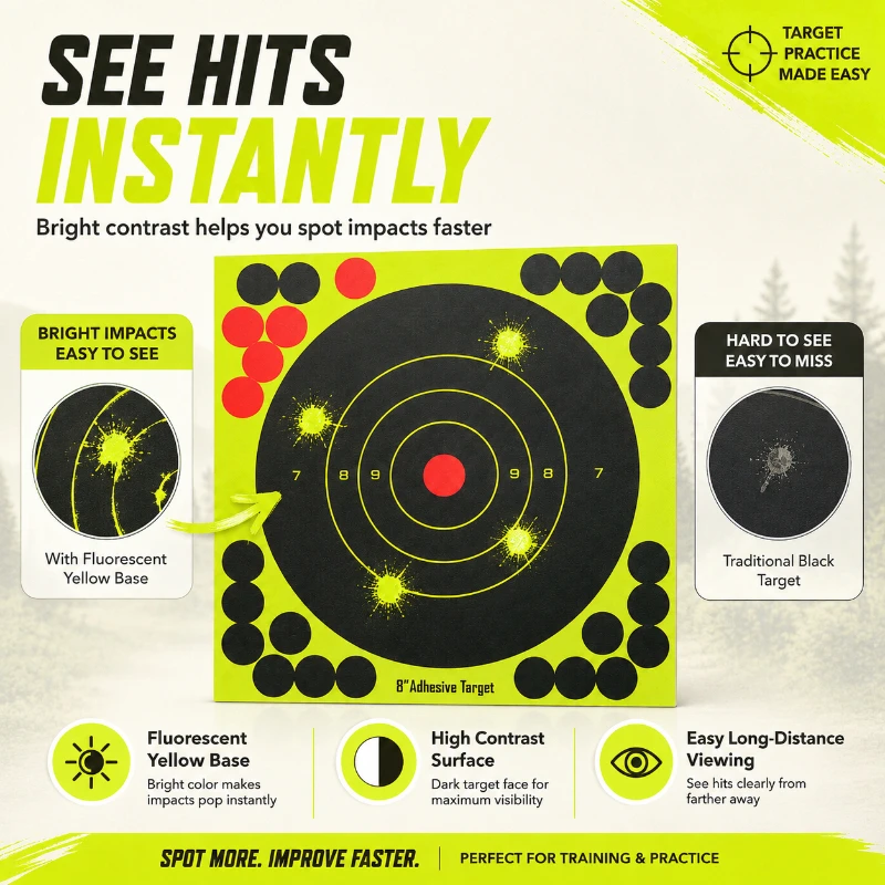 Practice Target Board - Hojas de Papel Autoadhesivas para Práctica