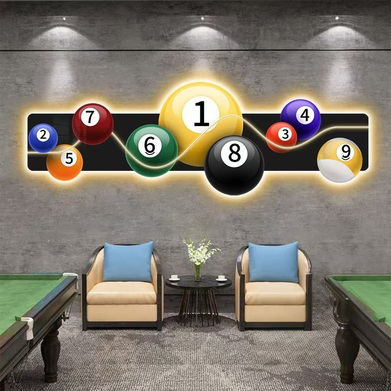 Pintura Decorativa para Salón  - Table Tennis Background reseña y precio